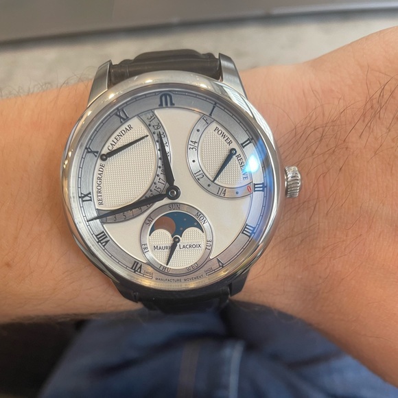 *SOLD* Maurice Lacroix Masterpiece Moonohase Retrograde - Picture 1 of 11
